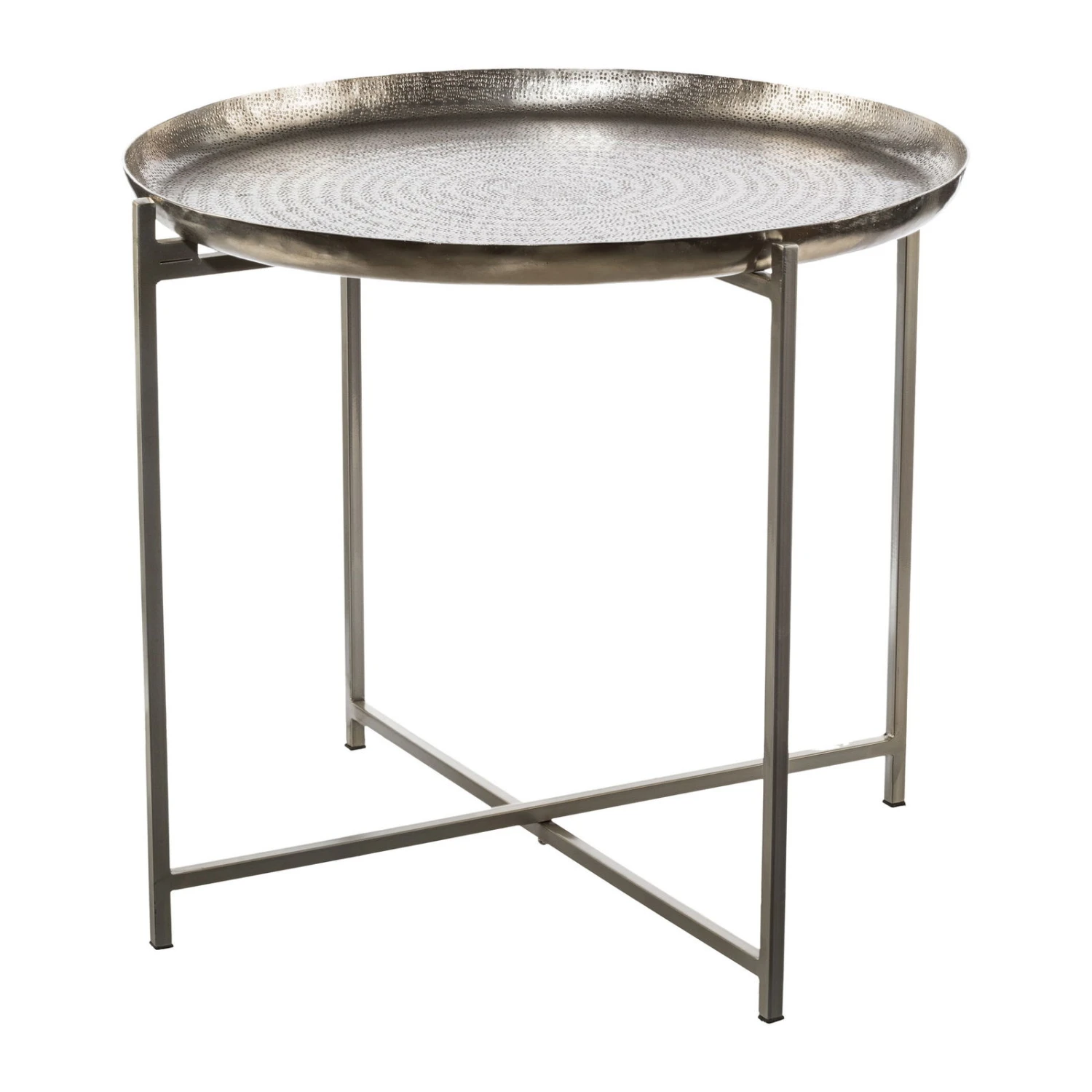 Teller Intarsia, Auf Rack, Aluminium, In Silber