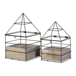 Gewächshaus, 2er-Set, 17 X 29 Cm Und 25 X 31 Cm