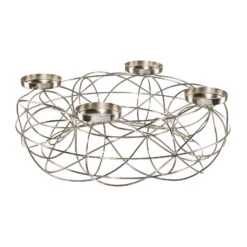 Kerzenhalter 'Kranz', Silber, Ca. 40 X 13 Cm