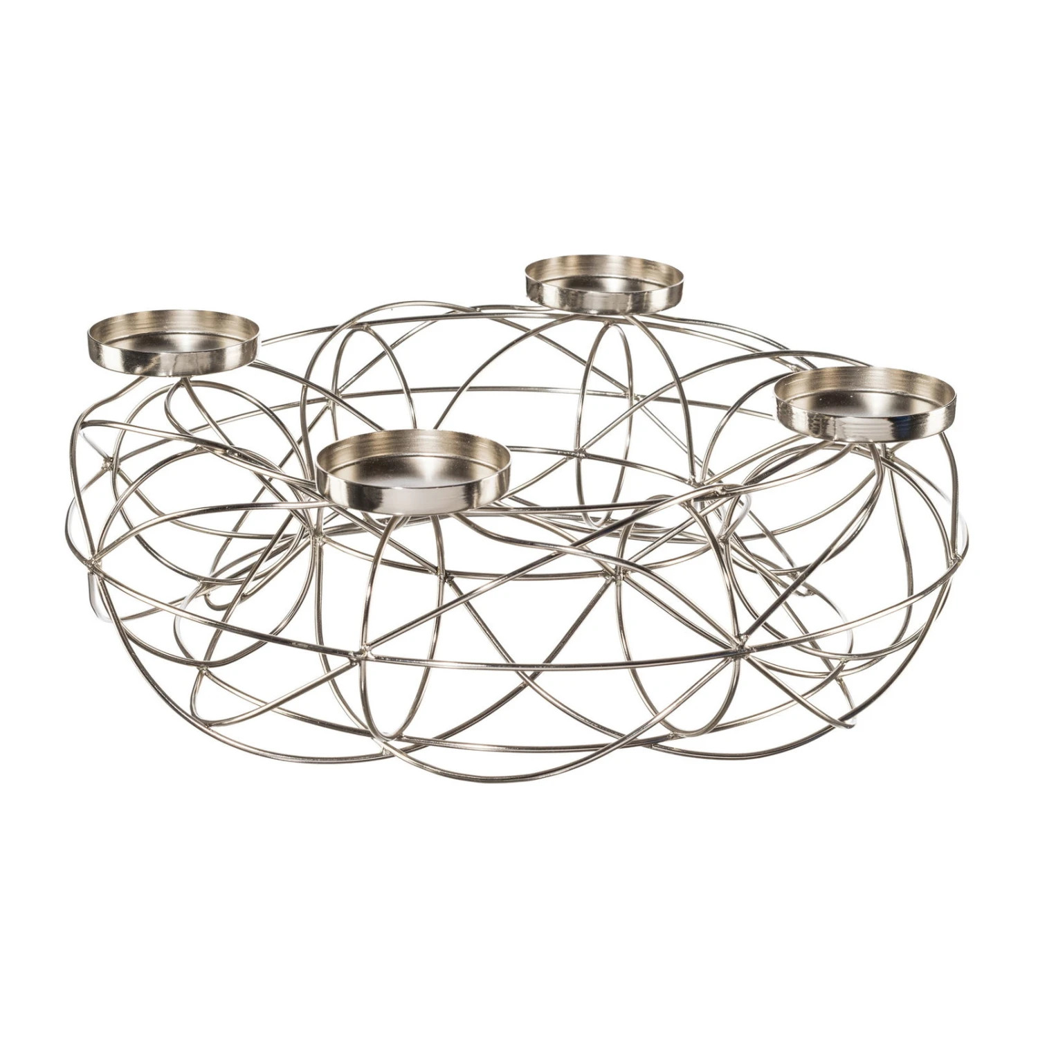 Kerzenhalter 'Kranz', Silber, Ca. 40 X 13 Cm