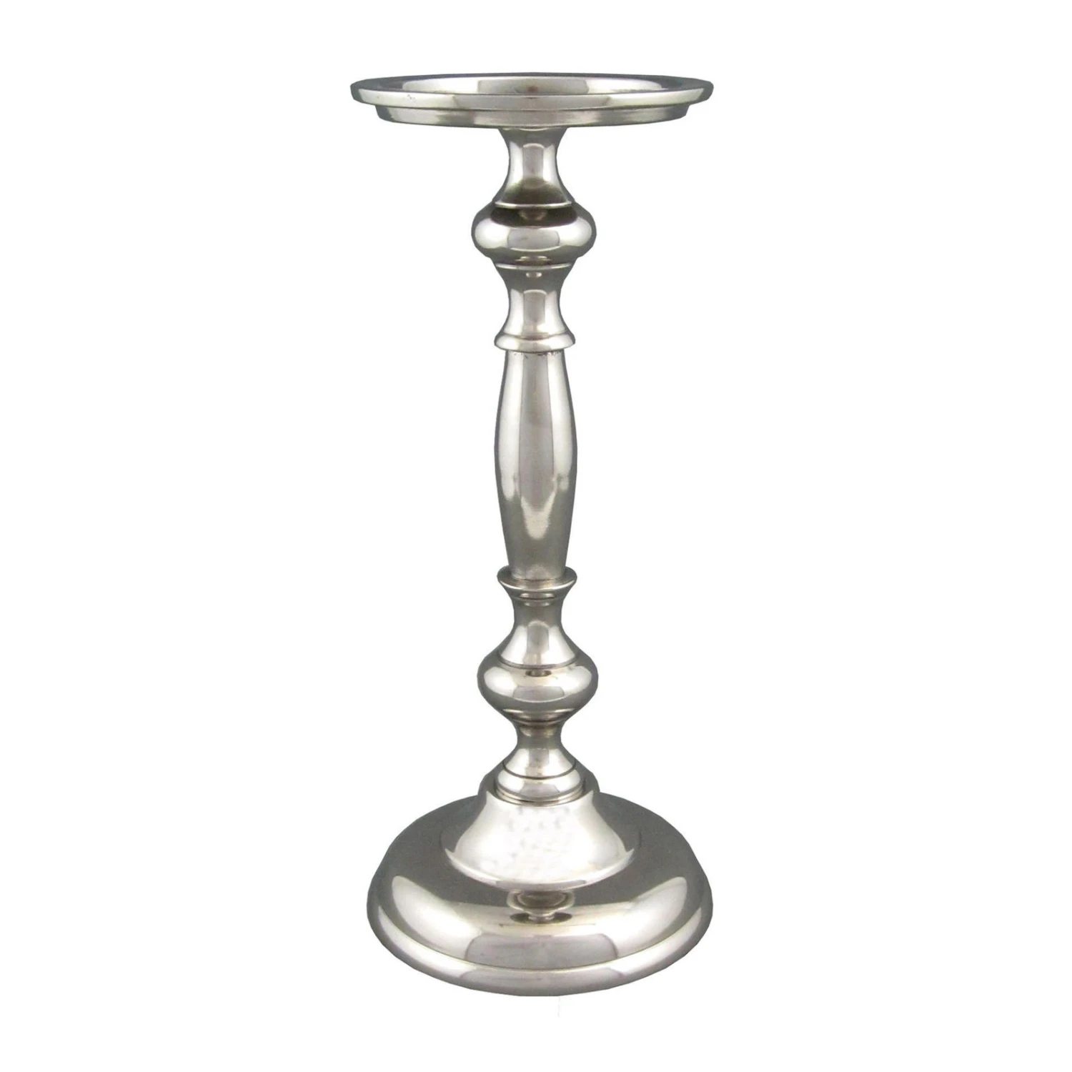 Kerzenteller, Kerzenhalter, 2er-Set, Aluminium, Silber, Für Stumpen, 20 X 11,5 Cm – Bild 2