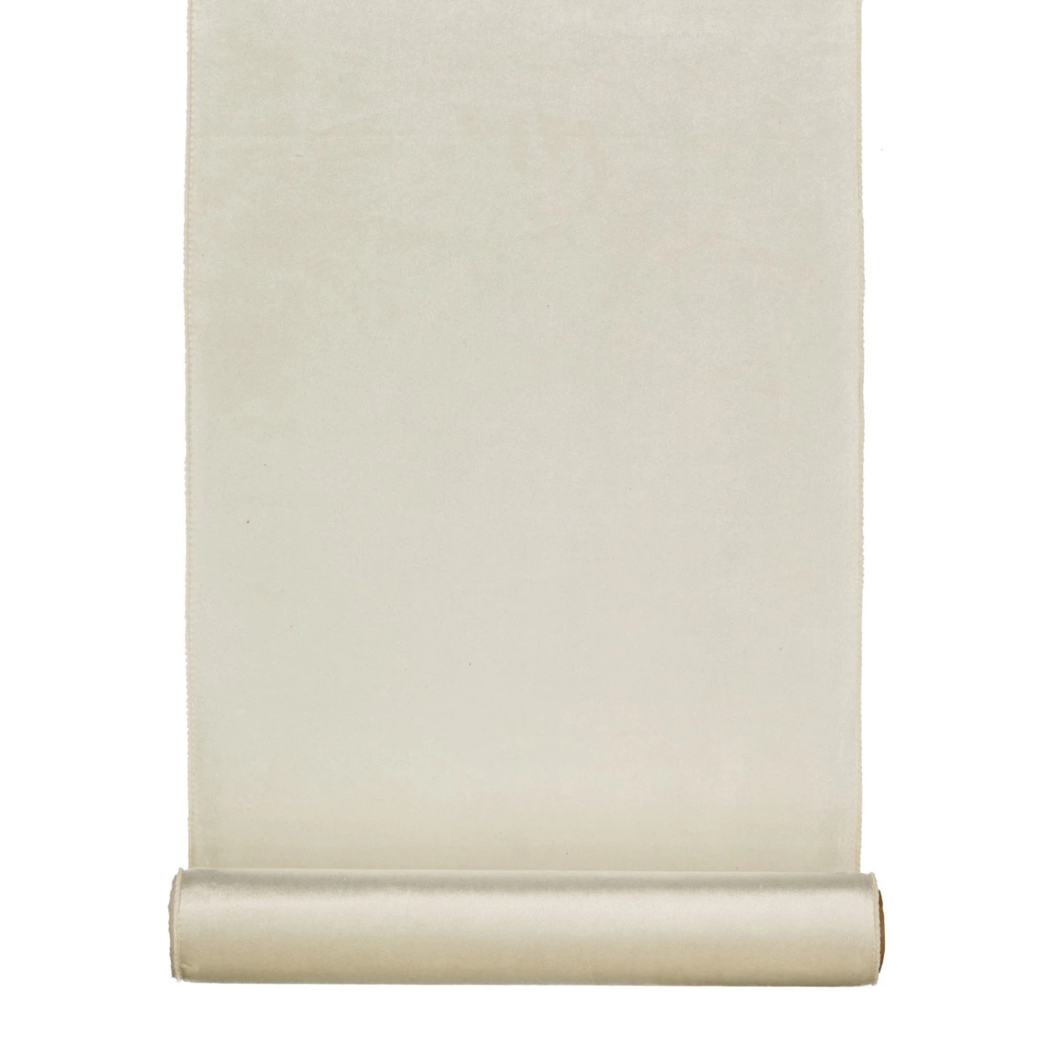 2er-Set Dekostoffrolle, Samt, In Creme, 35 X 180 Cm