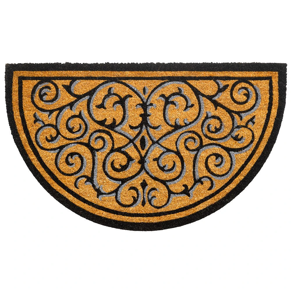 Kölle Kokos Fußmatte "Ornamente" Halbrund, 45x75 Cm