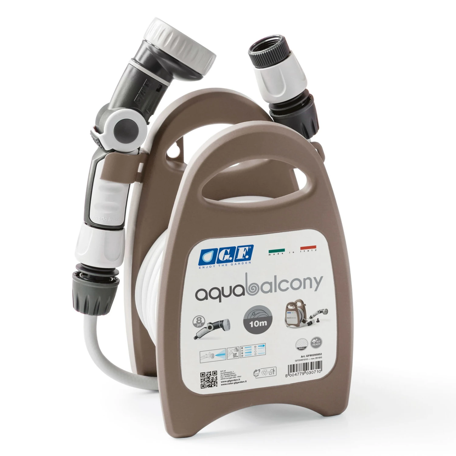 Aqua Balcony Schlauchtrommel Mit 10 M Schlauch, Braun