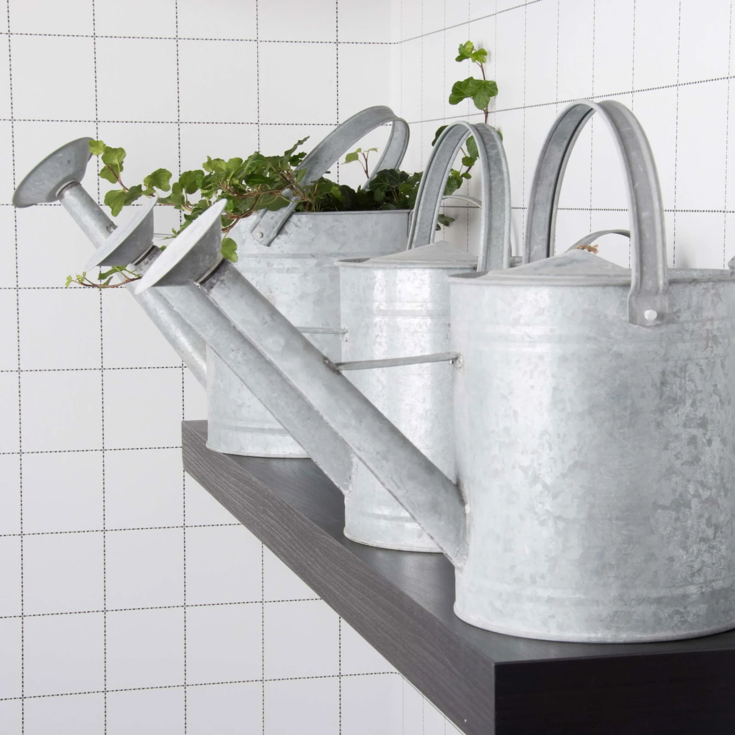 Altzink Gießkanne, Galvanisch Verzinkter Karbonstahl, 3,5 L – Bild 4