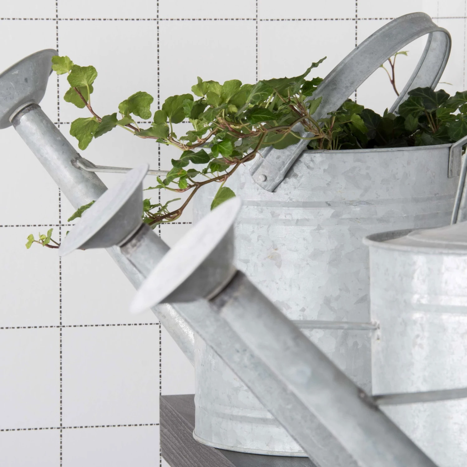 Altzink Gießkanne, Galvanisch Verzinkter Karbonstahl, 3,5 L – Bild 3