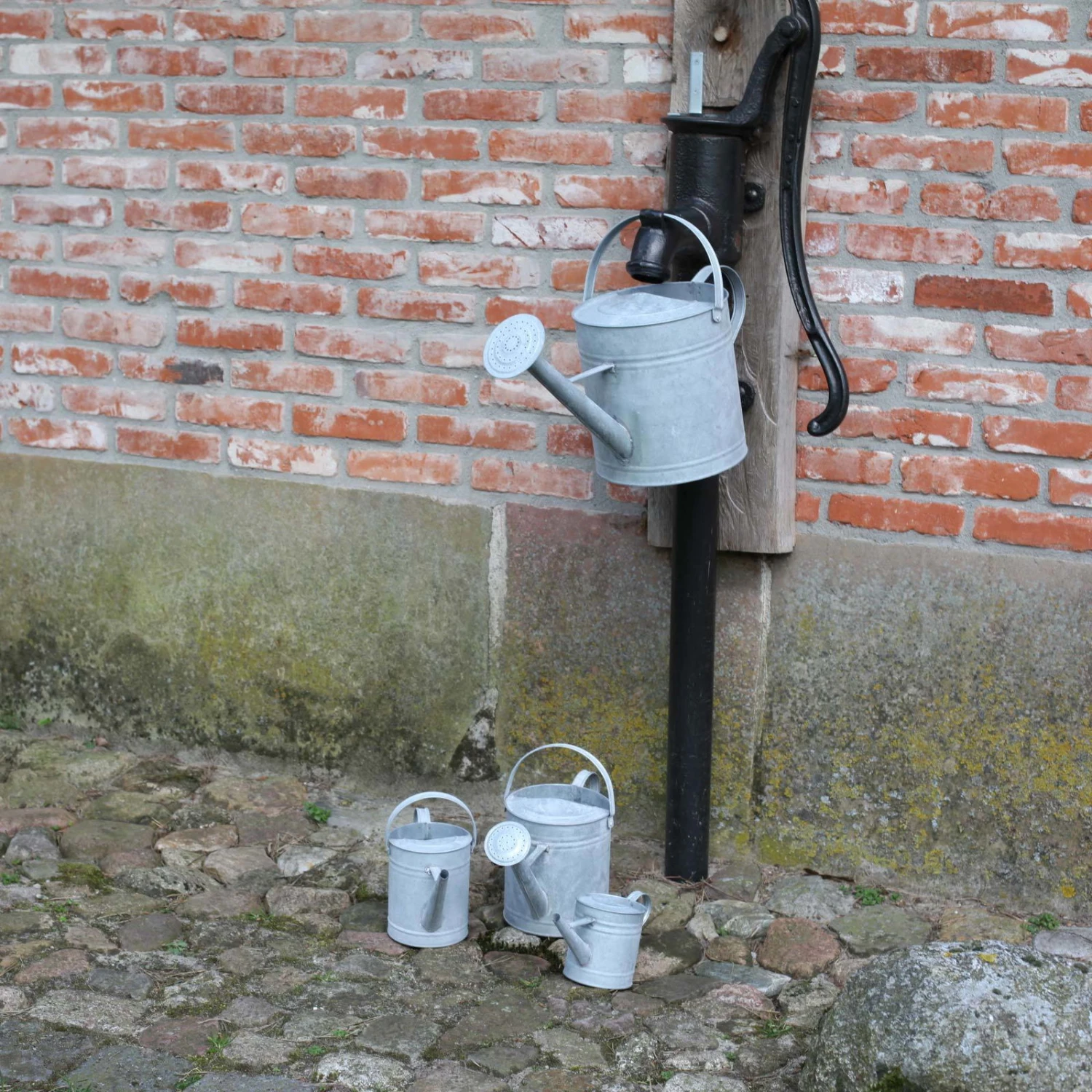 Altzink Gießkanne, Galvanisch Verzinkter Karbonstahl, 3,5 L – Bild 2