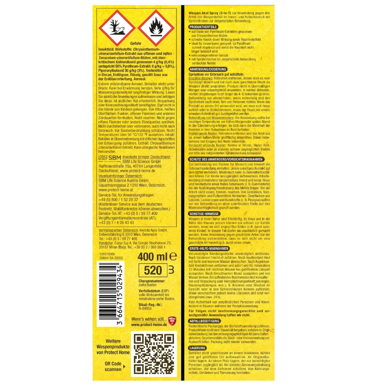 Protect Home Natria Wespen-Akut Spray, 400 Ml – Bild 3