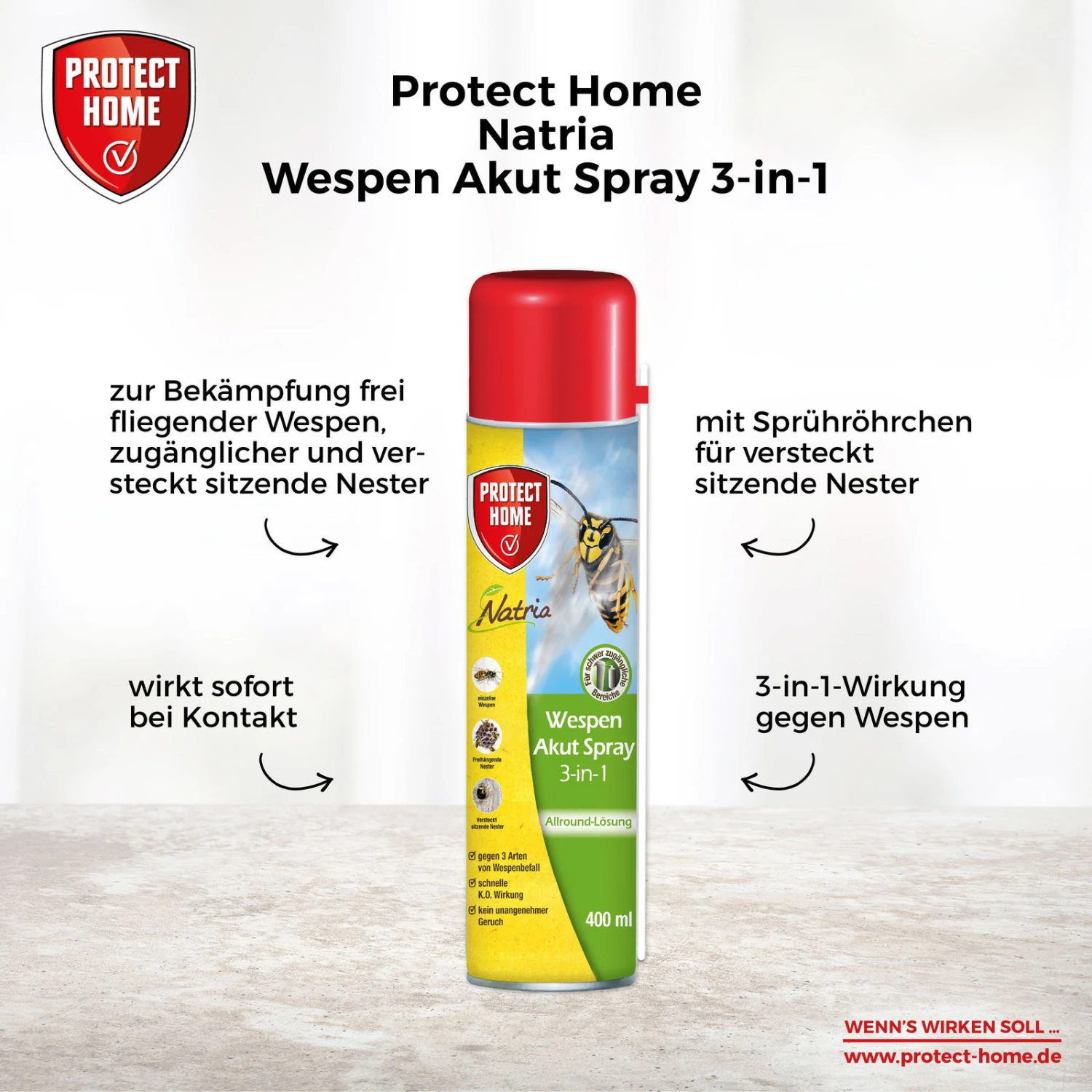 Protect Home Natria Wespen-Akut Spray, 400 Ml – Bild 2
