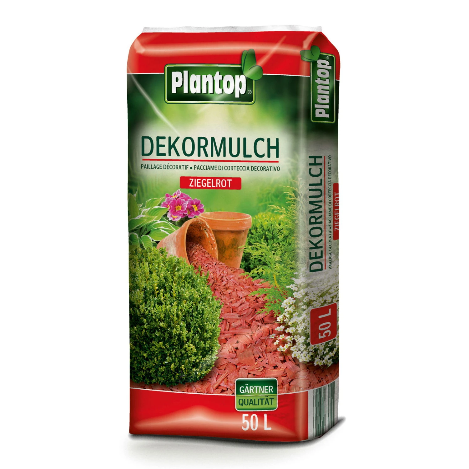 Plantop Dekormulch Ziegelrot, 1950 L Gesamt, 39 Sack á 50 Liter – Bild 3