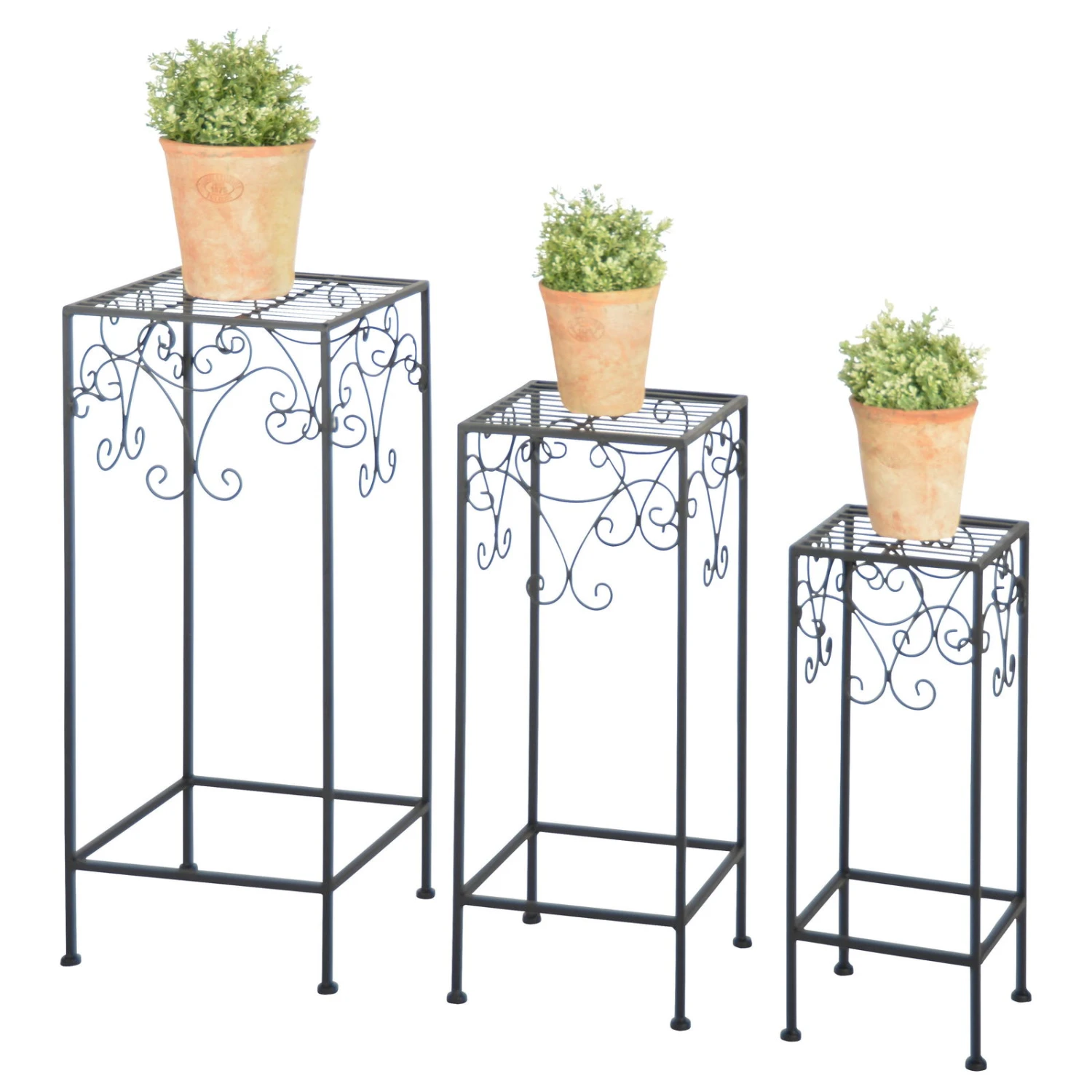 Pflanztisch M, Schwarz, Eisen, Ca. 26 X 26 X 61 Cm – Bild 2