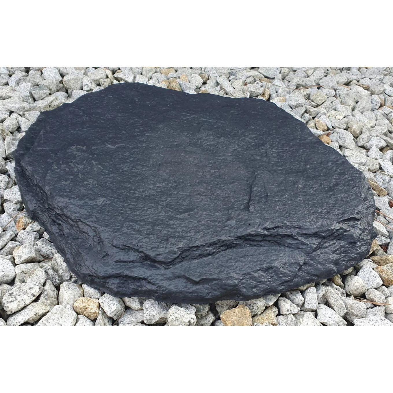 Beton-Trittstein 'Typ A', Anthrazit, In Natursteinoptik, 42 X 37 X 3 Cm