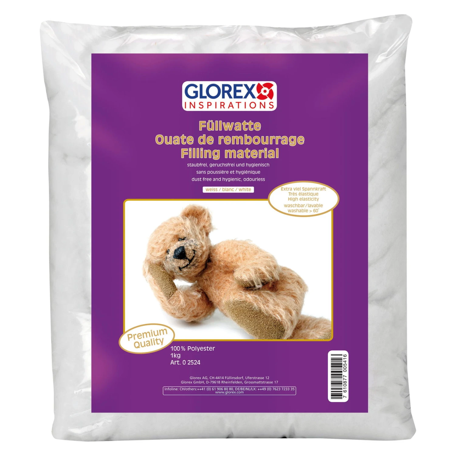 Füllwatte Weiß 1kg