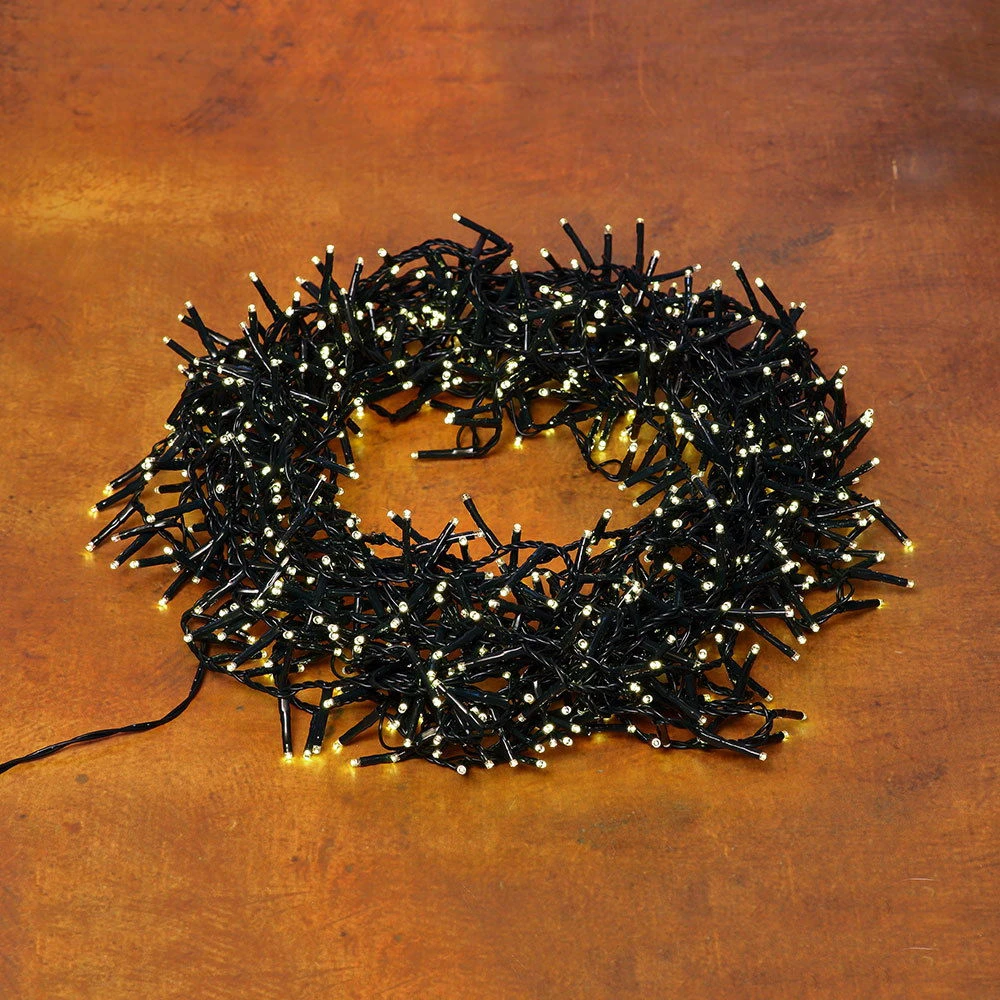 Kölle LED Lichterkette, Gruppenbeleuchtung Mit 288 Lichtern, Schwarz, 2,4 M, Warmweiß