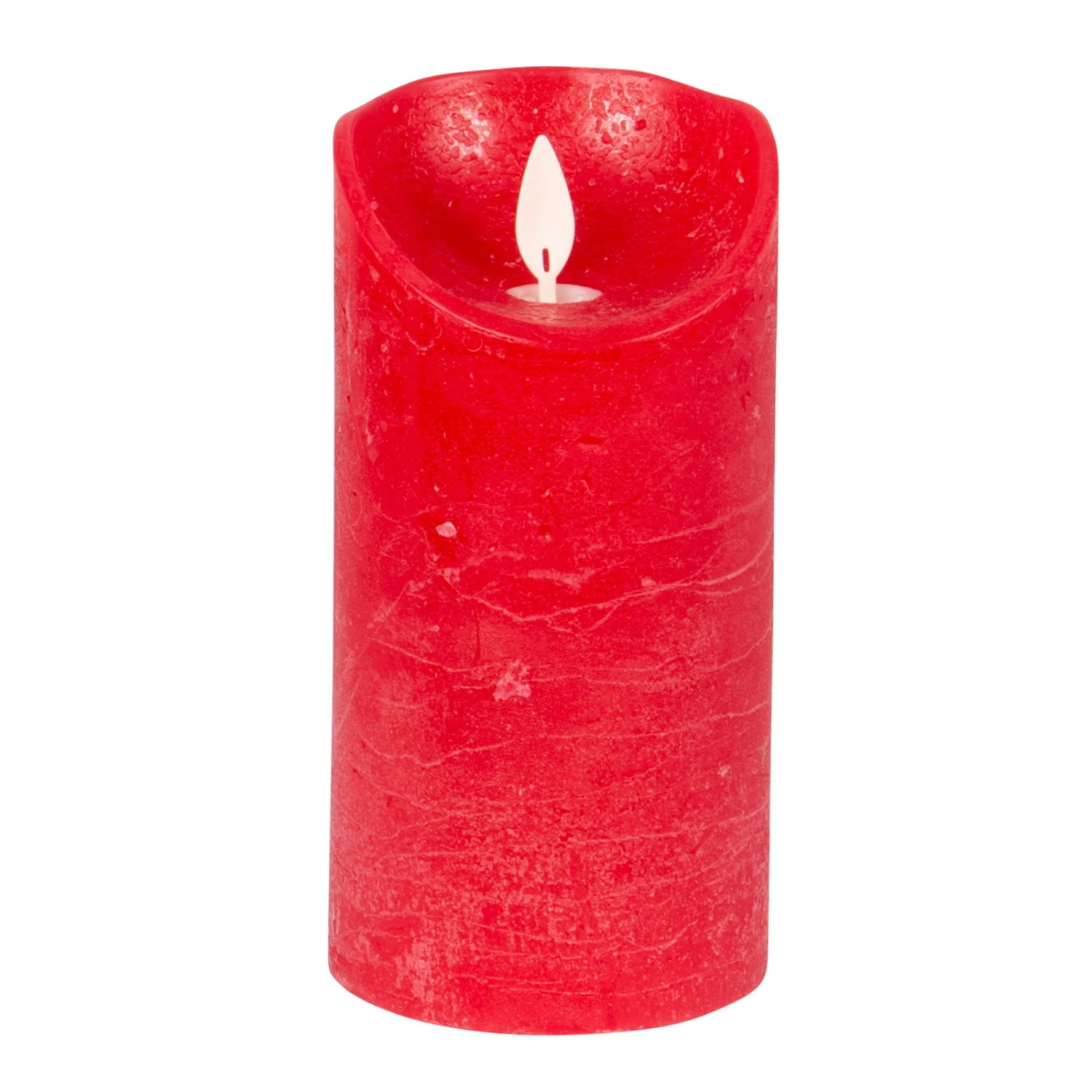 LED-Echtwachskerze, 3 Stück, Rot, Flackernd, 7,5 X 10/ 12,5/ 15 Cm – Bild 4