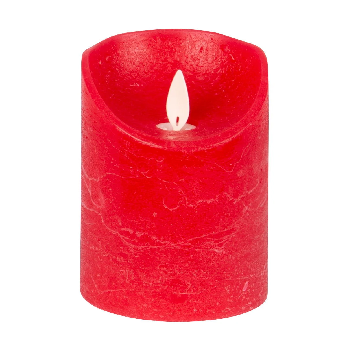 LED-Echtwachskerze, 3 Stück, Rot, Flackernd, 7,5 X 10/ 12,5/ 15 Cm – Bild 5
