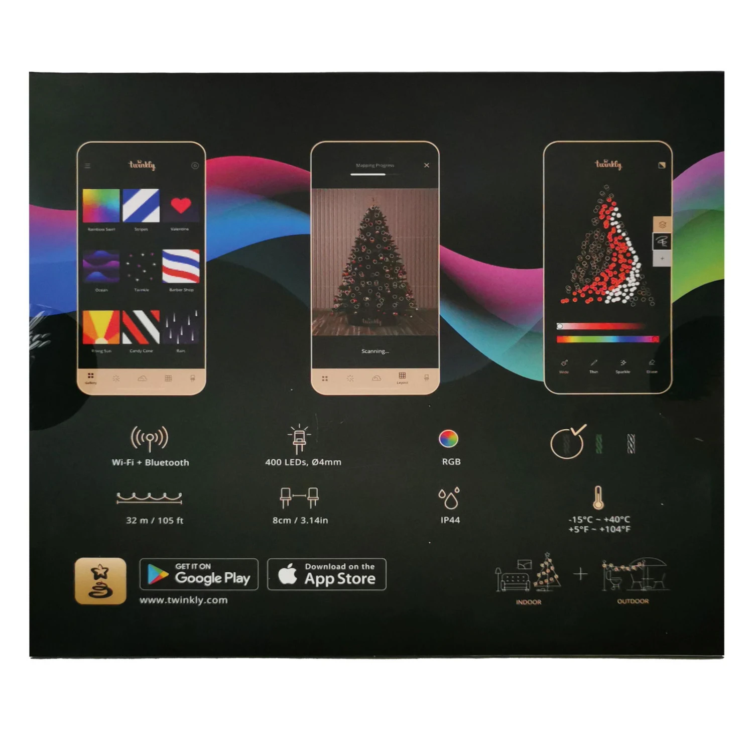 Twinkly LED-Lichterkette Strings, Länge 32m, 400 Lichter, Steuerung Via App – Bild 4