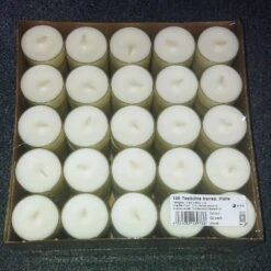 Teelichter, 100 Stück, Weiß