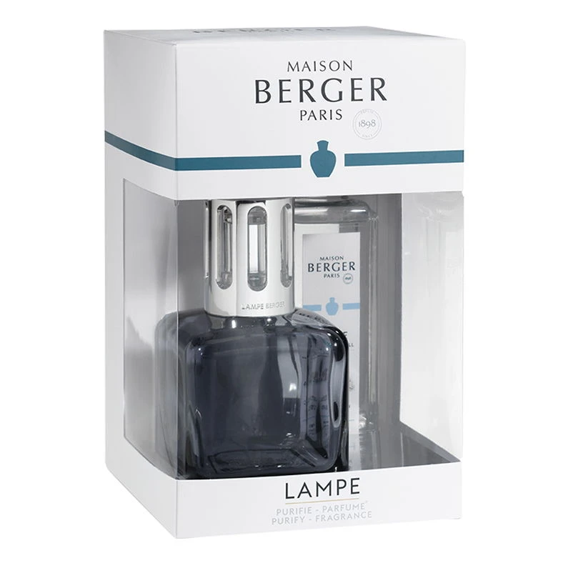 Maison Berger Paris Duftlampe + Raumduft 250 Ml, Geschenkset ICE CUBE, Grau