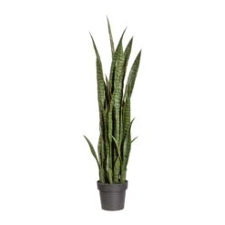 Kunstpflanze Sansevieria Im Kunststofftopf, Grün, Ca. 120 Cm