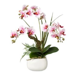 Kunstpflanze Phalaenopsis 'Real Touch', Lila, Topf-Ø 15 Cm, Höhe Ca. 46 Cm