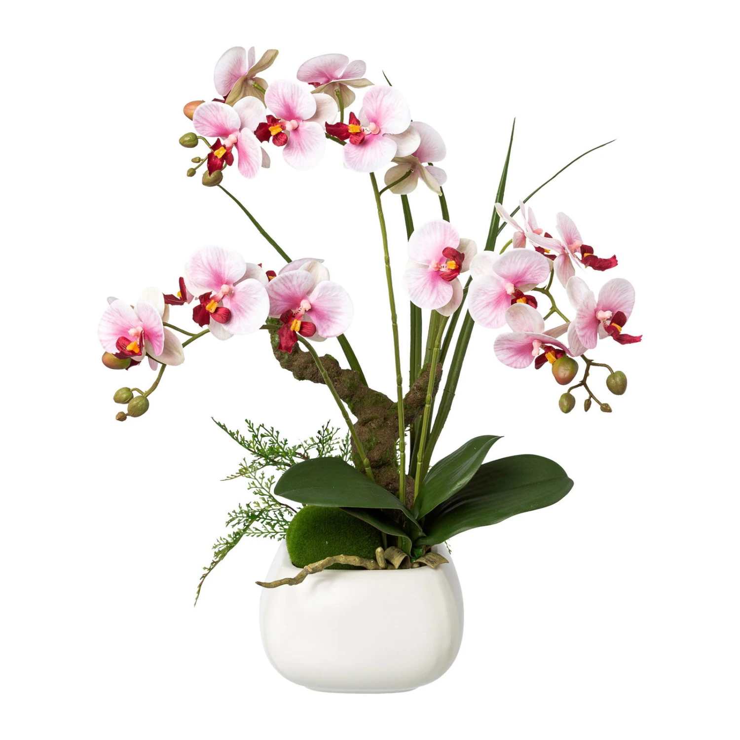 Kunstpflanze Phalaenopsis 'Real Touch', Lila, Topf-Ø 15 Cm, Höhe Ca. 46 Cm
