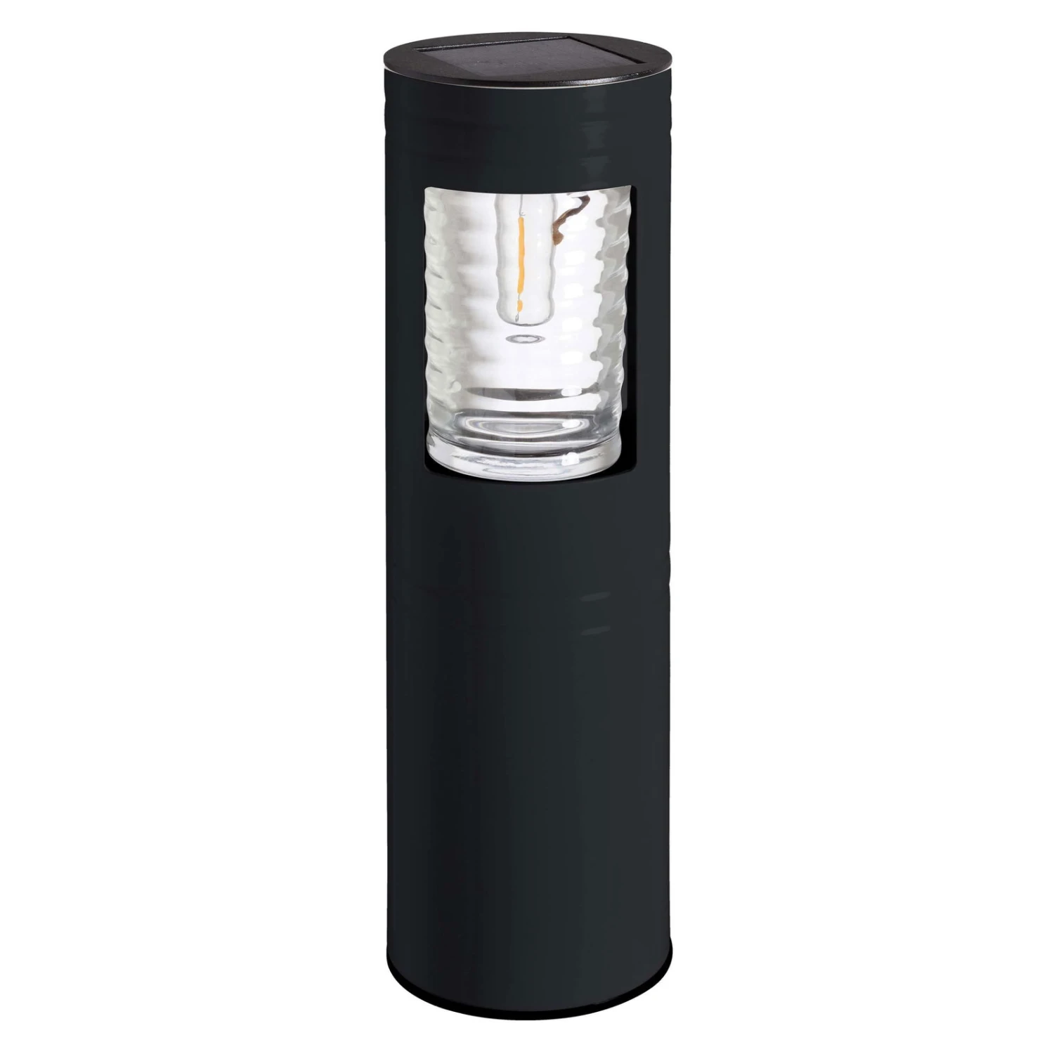 Solar-Poller „Vestal“ In Schwarz Aus Metall/Glas Mit 30 Lumen, Maße 46 X 10 Cm – Bild 2