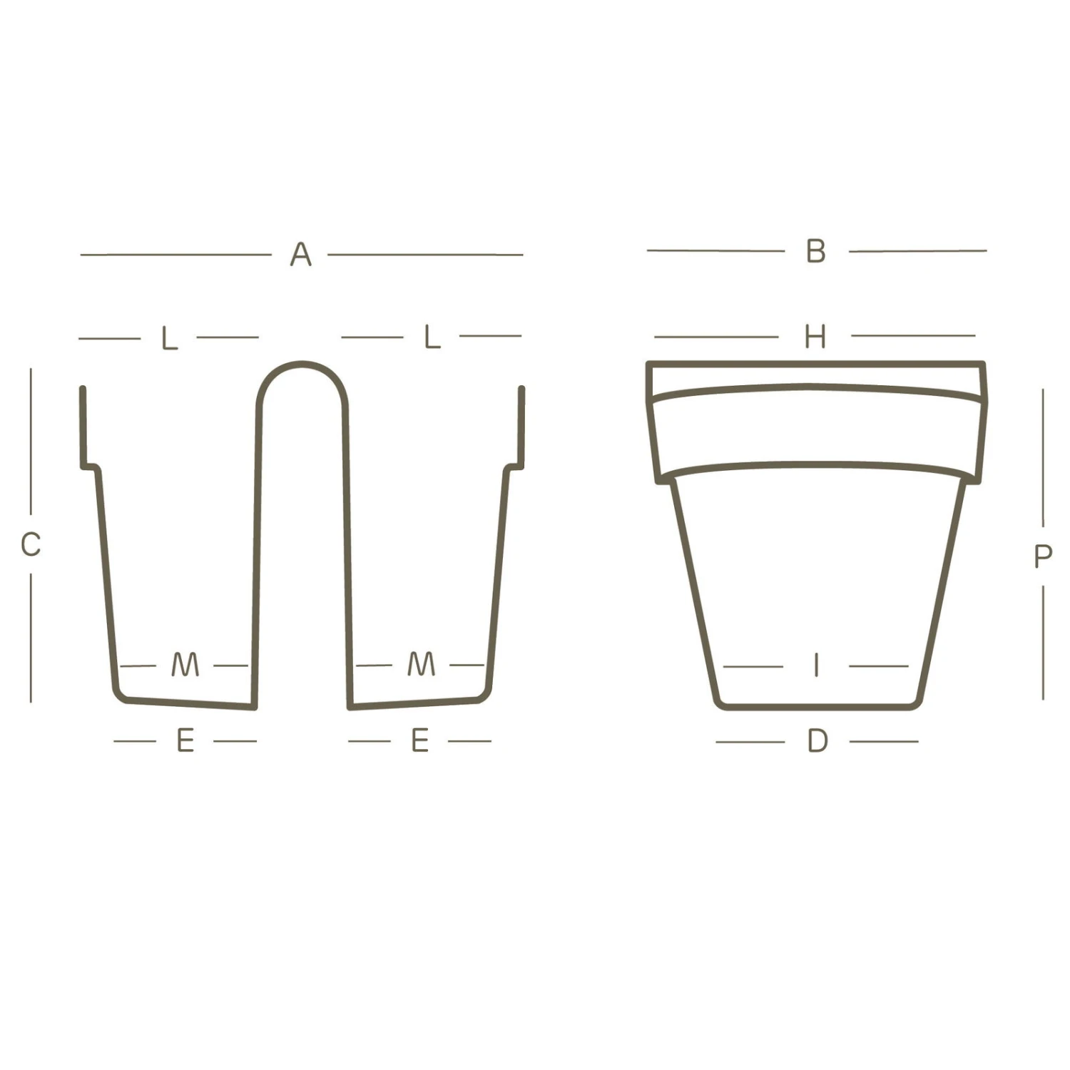 Balkon-Hängetopf Be Up Duo Mit Wasserreservoir Farbe Sand, 25 Cm, Erdvol. 8 L – Bild 2