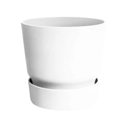 Elho Pflanzgefäß 'Greenville Round 25', Weiß, Ø 24,5 X H 23,1 Cm