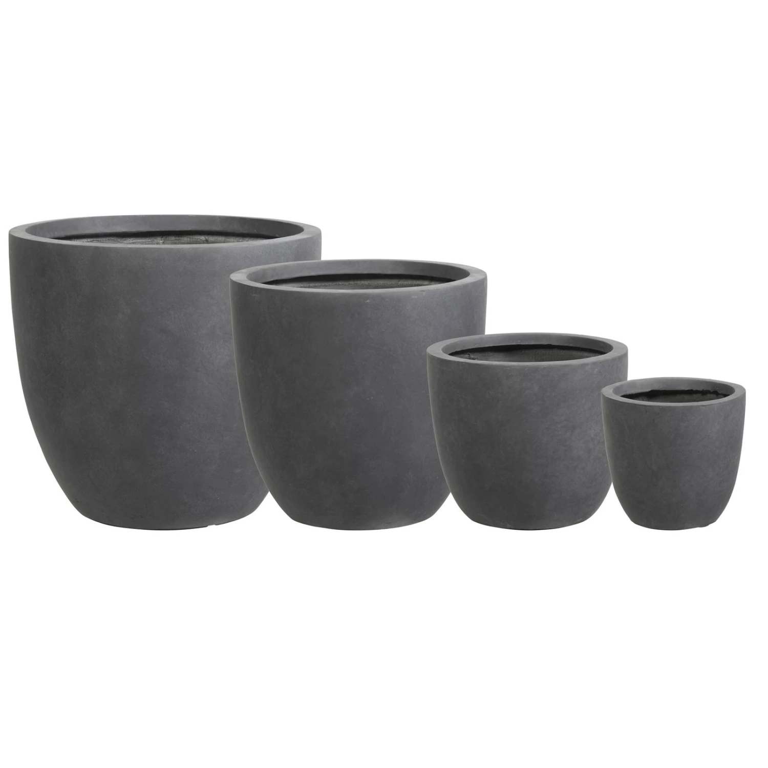 Kölle Pflanzgefäß Basic Eggli / Grafit, Frostsicher, Mit Ablaufloch – Bild 2