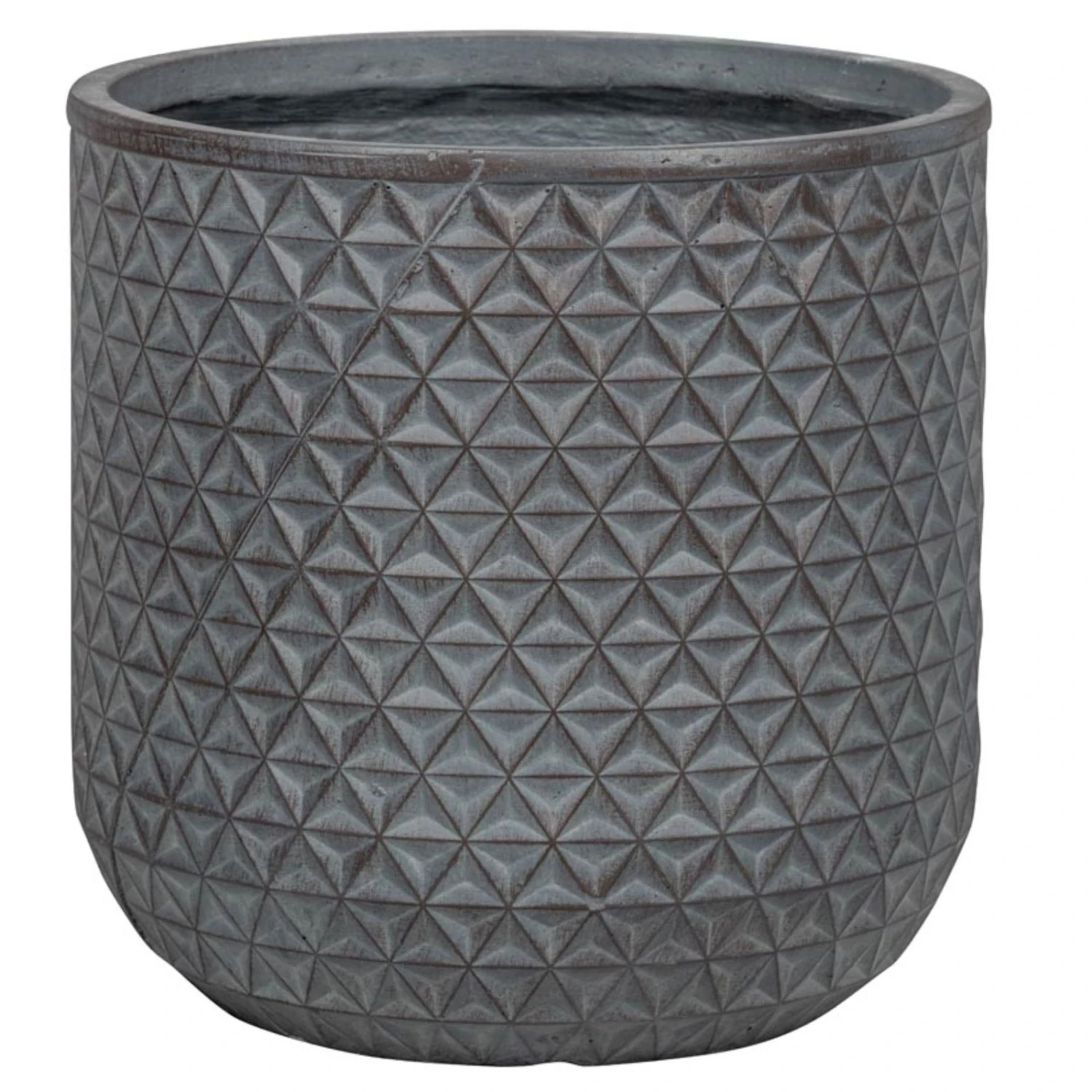 Pflanzgefäß 'Chester 04', Dunkelgrau, Ø 25 X H 25 Cm