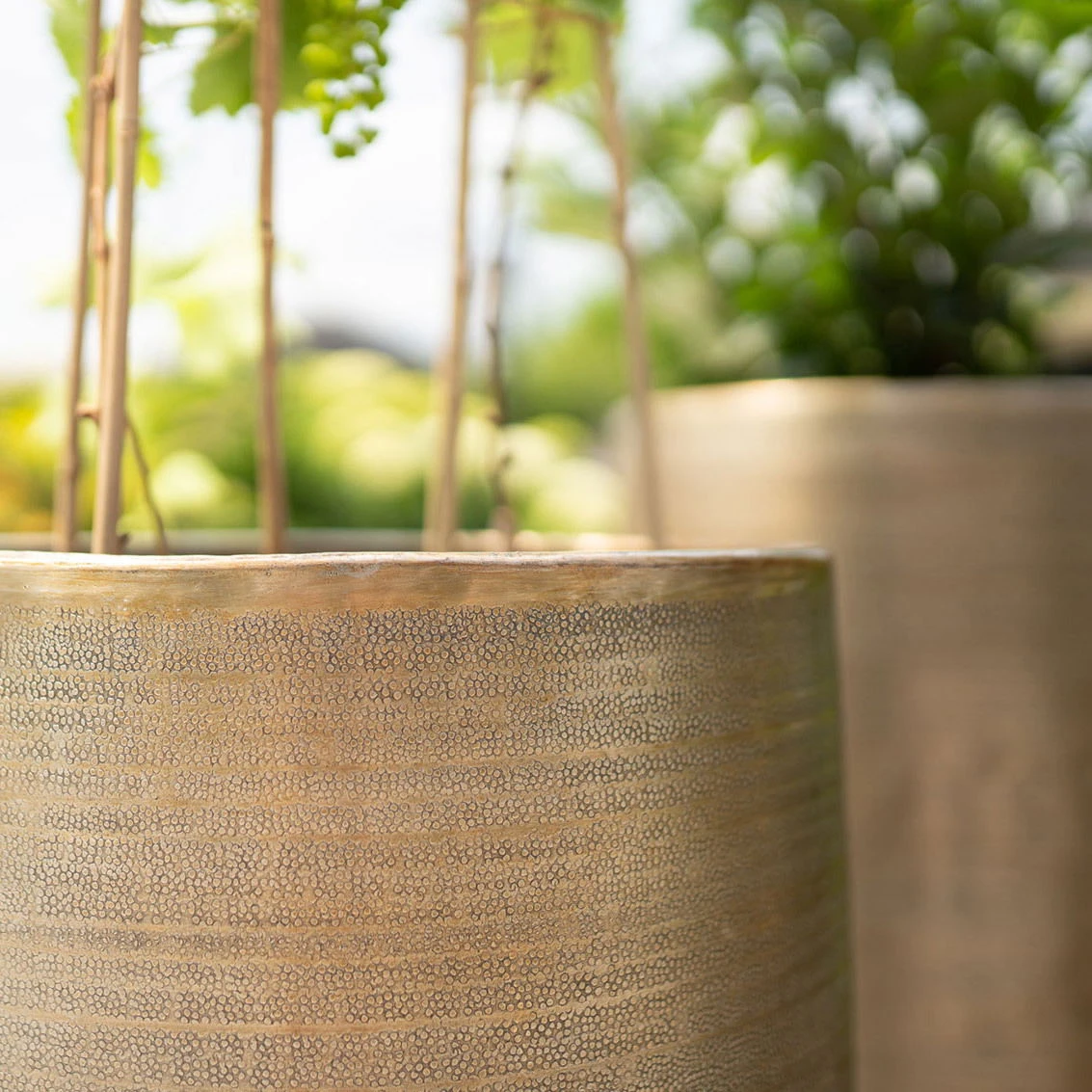 Pflanzgefäß 'Rowen', Gold, Ø 38 X H 62 Cm – Bild 6