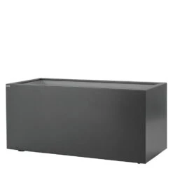 Gartensilber Pflanztrog Quader Anthrazit