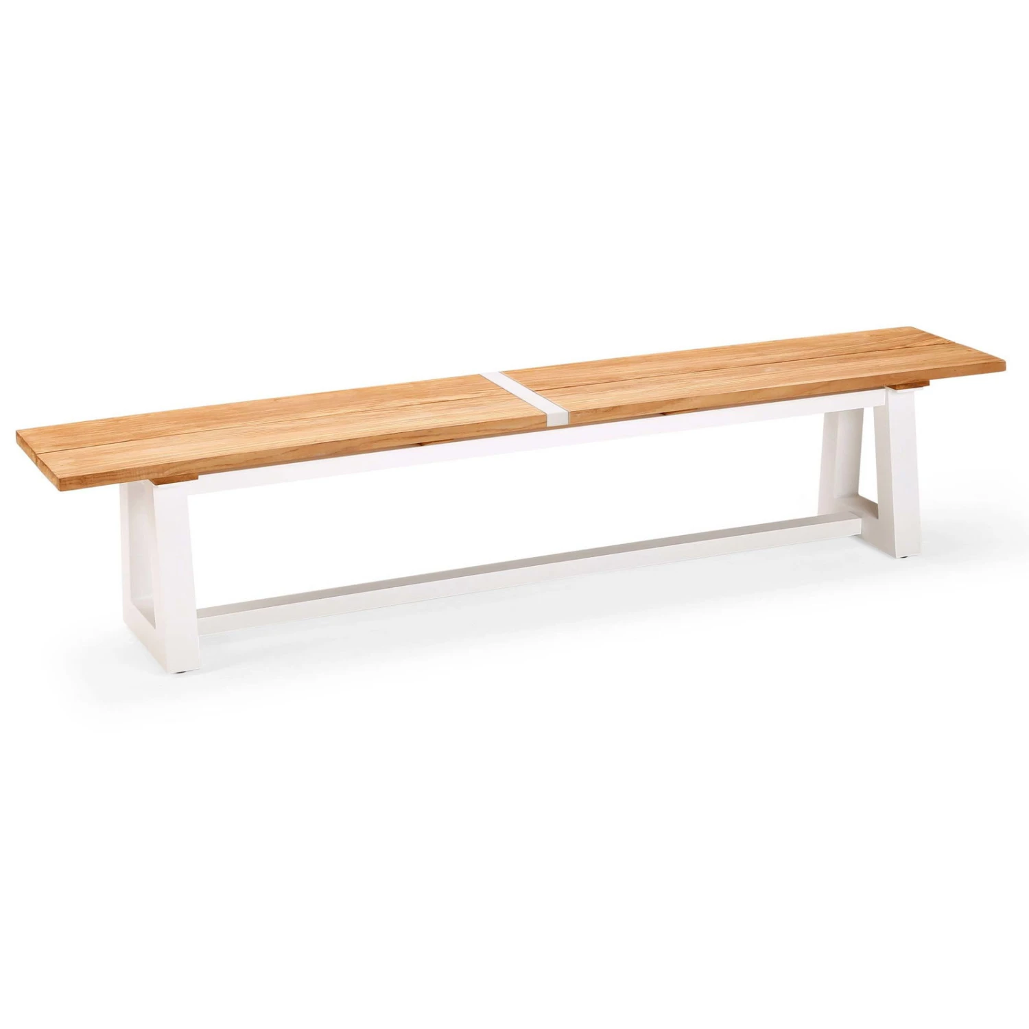 Best Alu-Bank Campione, Teakholz, Weiß, 45 X 220 X 40 Cm – Bild 2