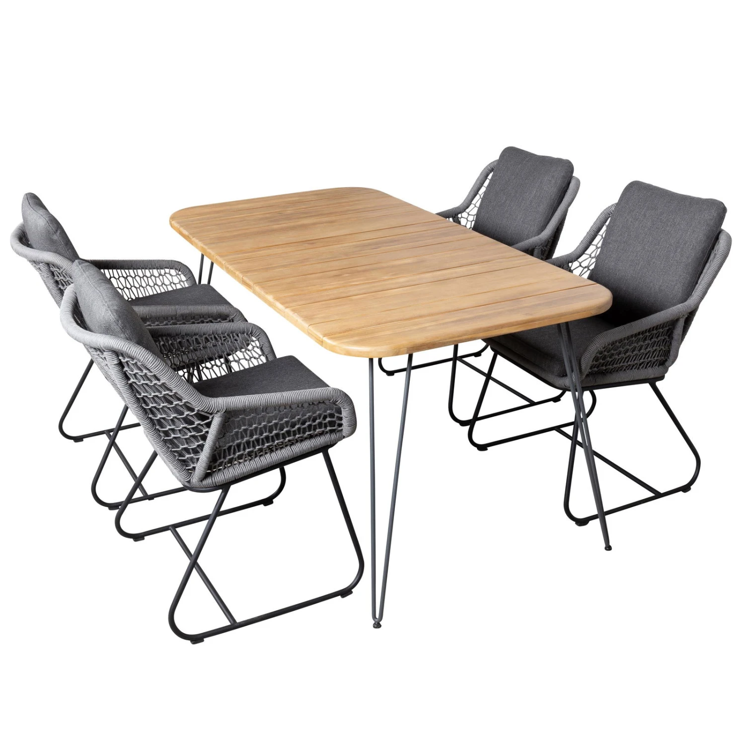 Dining-Sessel 'Portofino' Inkl. Auflage, Anthrazit – Bild 5