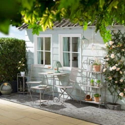 Mosaik-Wandregal 'Toulouse', Braungrau, Stahl, Naturstein, Ca. 30,5 X 57 X 118 Cm