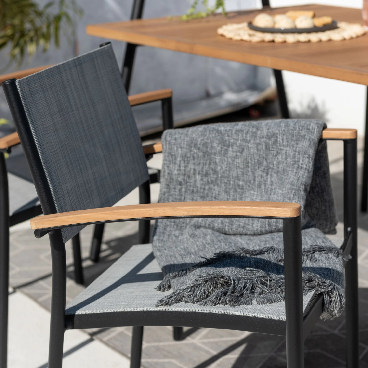 Stapelsessel 'Vera', Mattschwarz/birkengrau, Ca. 83 X 55 X 55 Cm – Bild 7