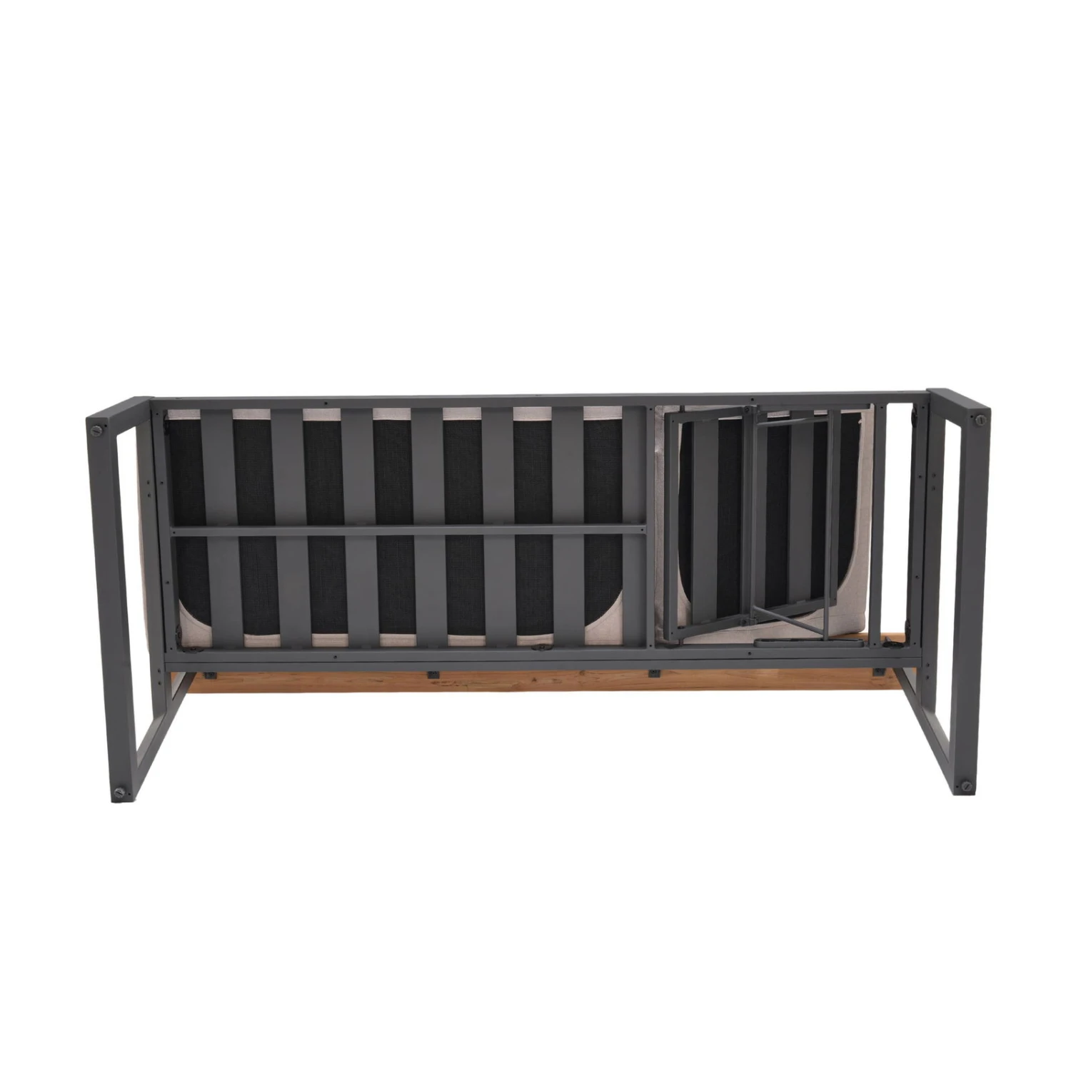 Dining-Bank 'Jimmy', 3-Sitzer, Grau, Ca. 191 X 89 X 75 Cm – Bild 3