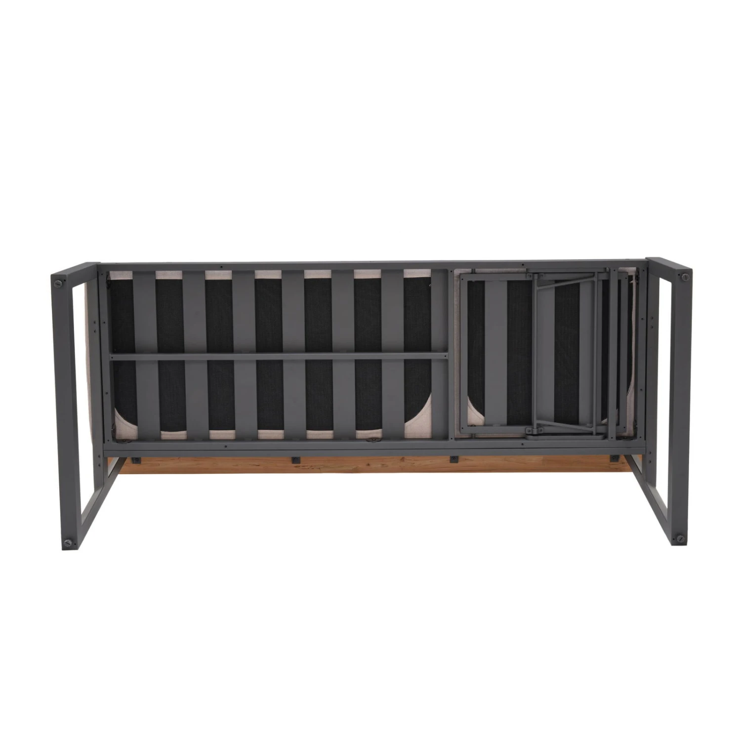 Dining-Bank 'Jimmy', 3-Sitzer, Grau, Ca. 191 X 89 X 75 Cm – Bild 4