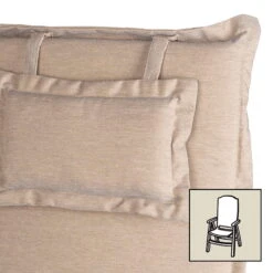 Hochlehnerauflage Vigore 60 Grau/braun Meliert, Ca. 129x54x8 Cm