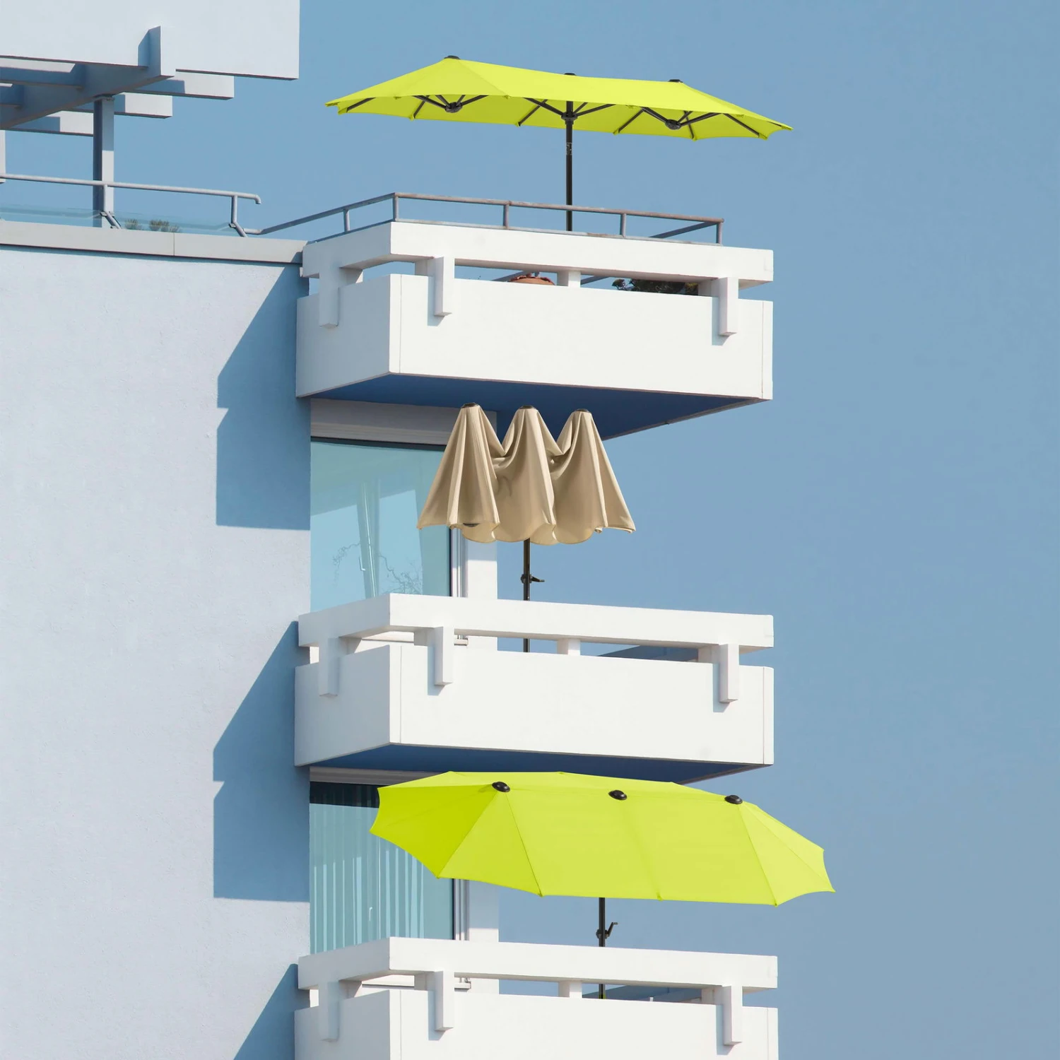 Sonnenschirm Salerno, Mit Schutzhülle, Ca. 300 X 150 Cm – Bild 11