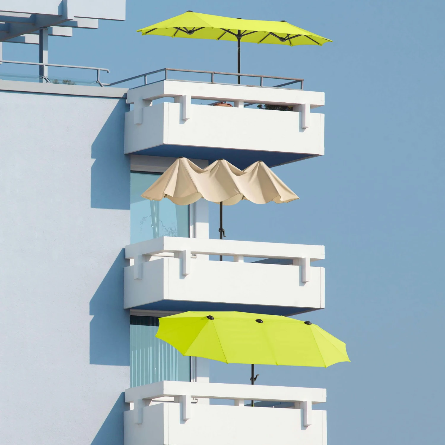 Sonnenschirm Salerno, Mit Schutzhülle, Ca. 300 X 150 Cm – Bild 10