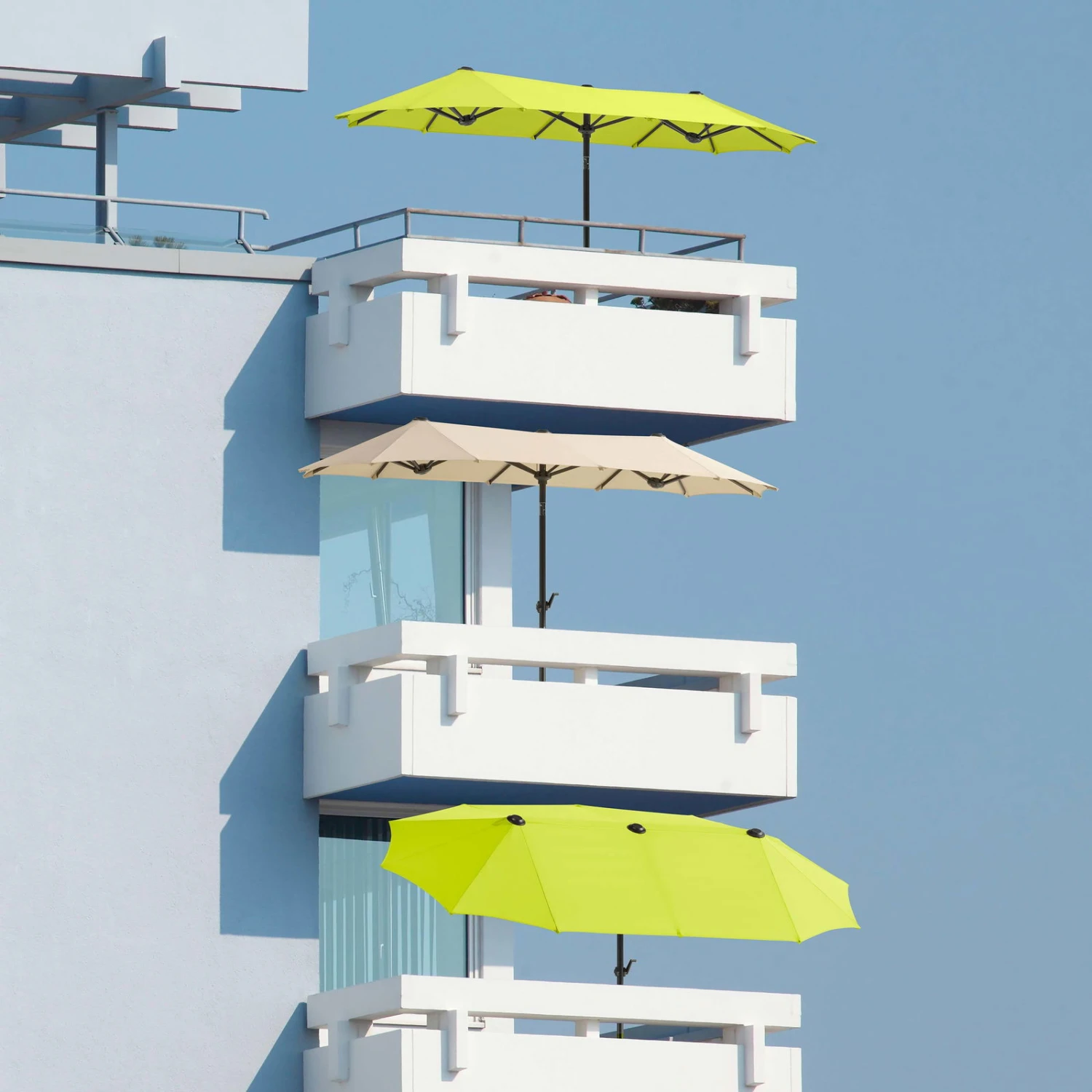 Sonnenschirm Salerno, Mit Schutzhülle, Ca. 300 X 150 Cm – Bild 8