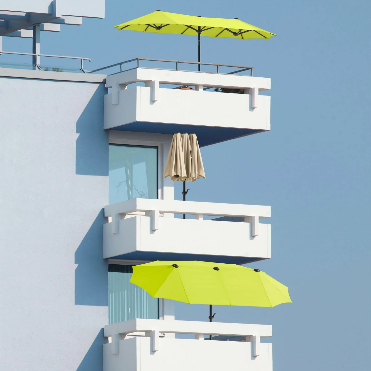 Sonnenschirm Salerno, Mit Schutzhülle, Ca. 300 X 150 Cm – Bild 12