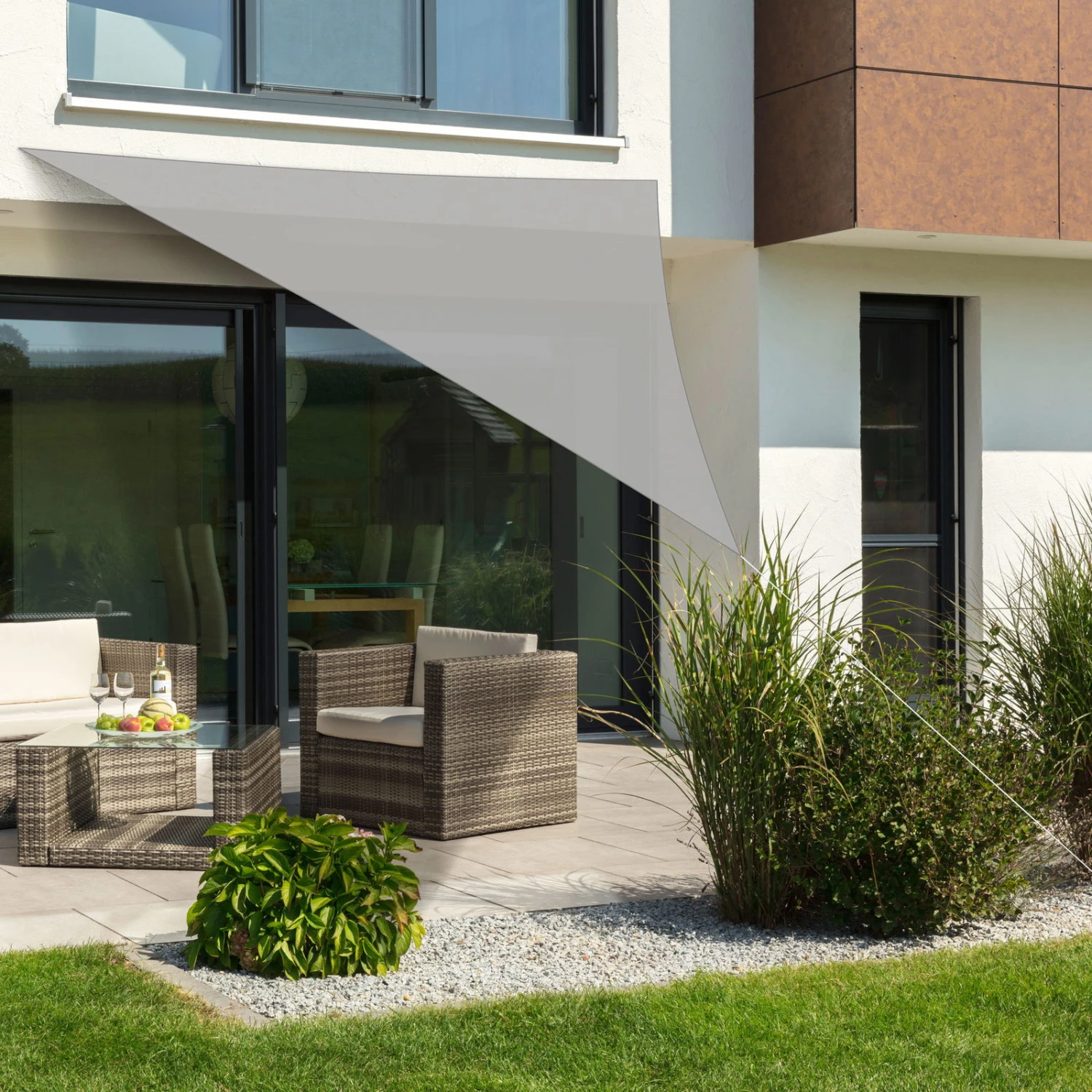 Sonnensegel 'Teneriffa', Dreieckig, 360 X 360 X 360 Cm, HDPE-Gewebe