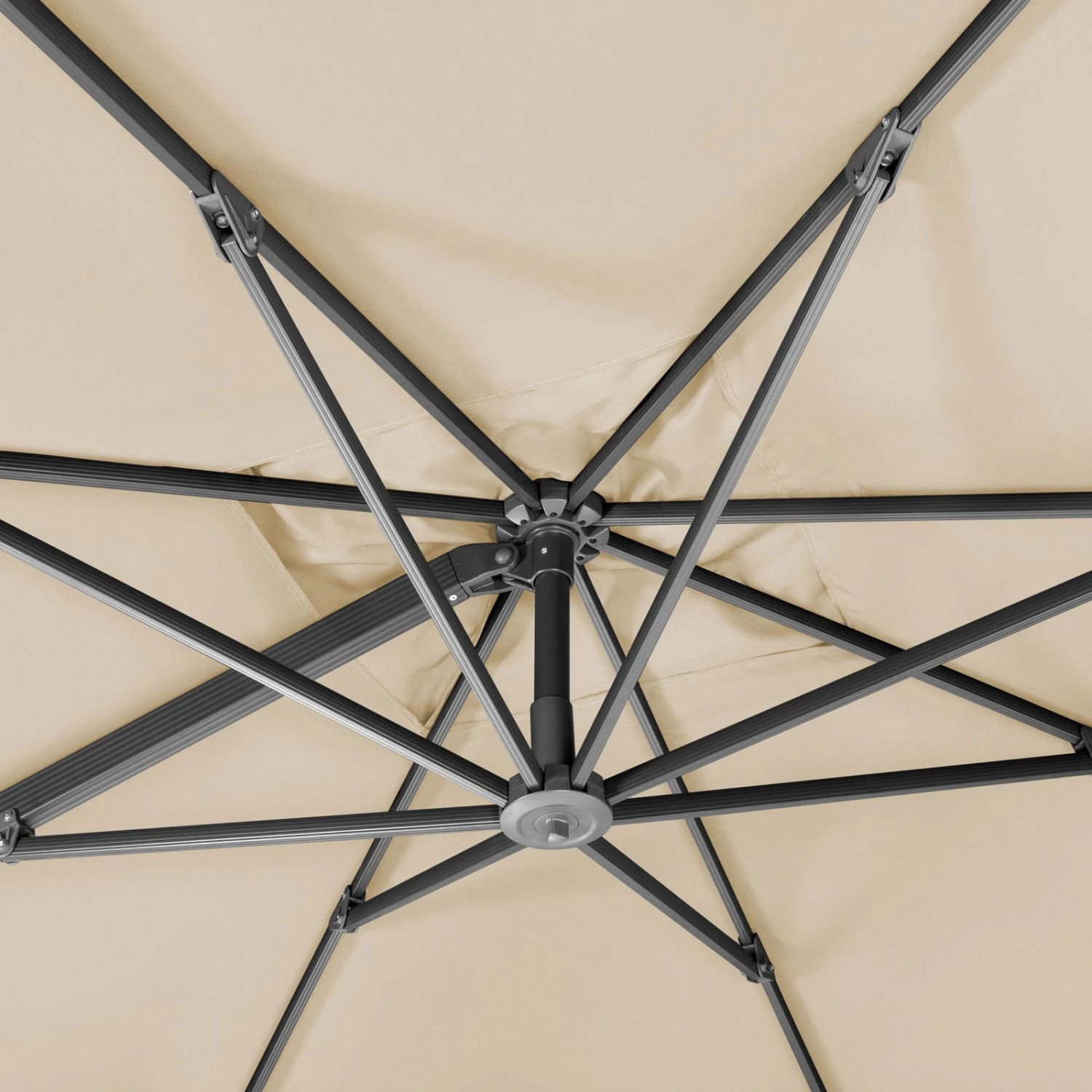 Sonnenschirm 'Rhodos Smart', Ca. 300 X 300 Cm, Natur – Bild 7