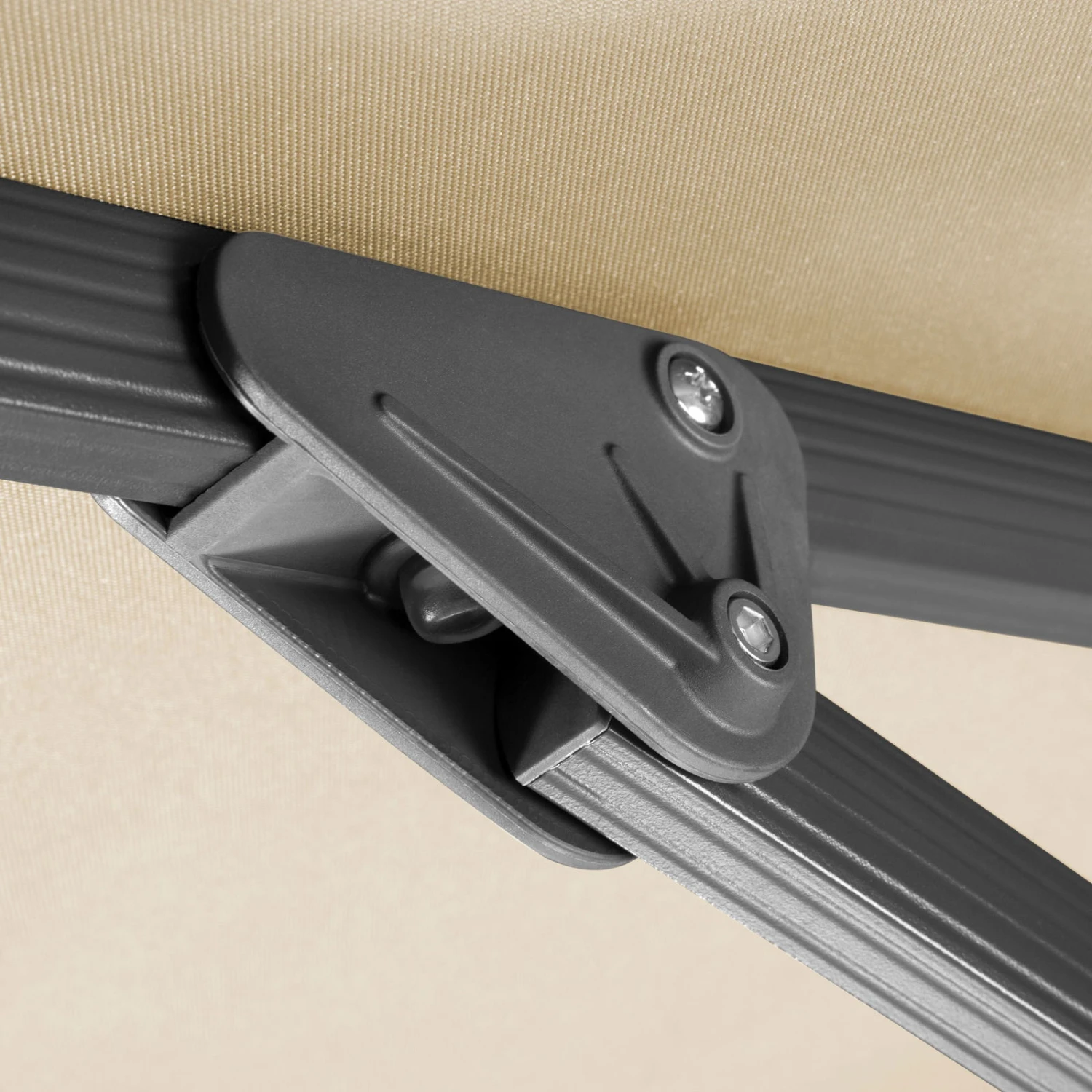 Sonnenschirm 'Rhodos Smart', Ca. 300 X 300 Cm, Natur – Bild 9