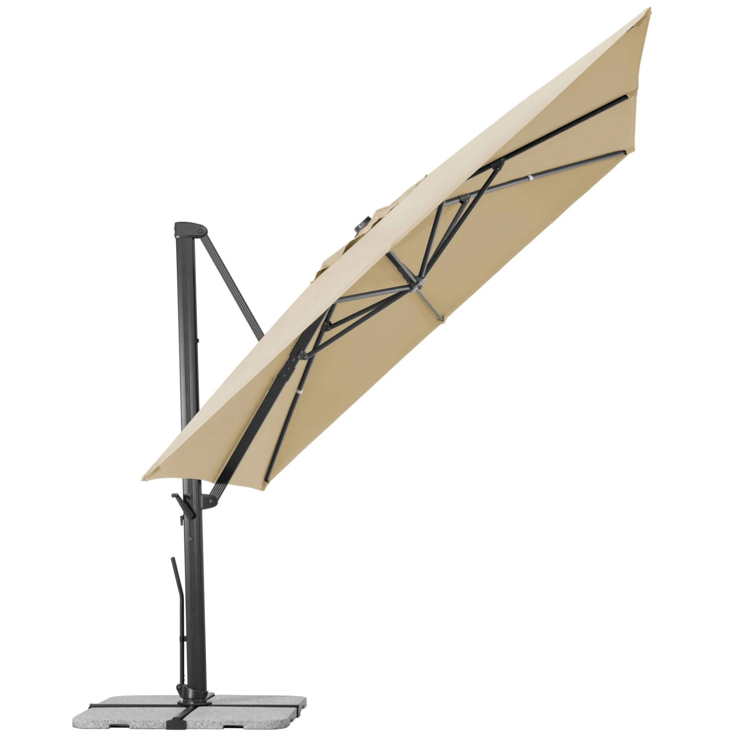 Sonnenschirm 'Rhodos Smart', Ca. 300 X 300 Cm, Natur – Bild 3