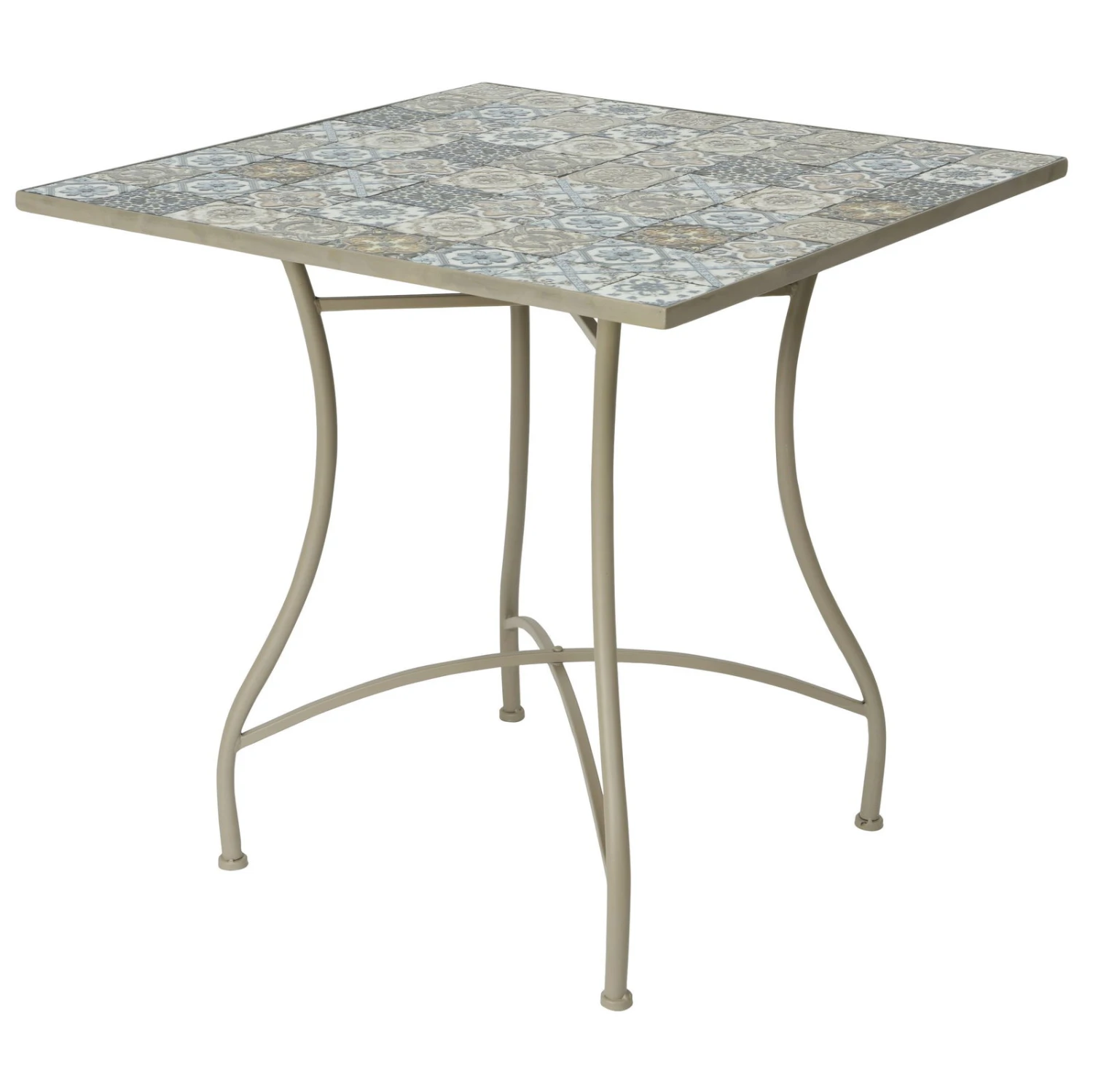 Mosaik-Bistrotisch 'Toulouse', Braungrau, Naturstein, 78 X 78 X 77 Cm – Bild 2