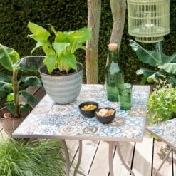 Mosaik-Bistrotisch 'Toulouse', Braungrau, Naturstein, 78 X 78 X 77 Cm